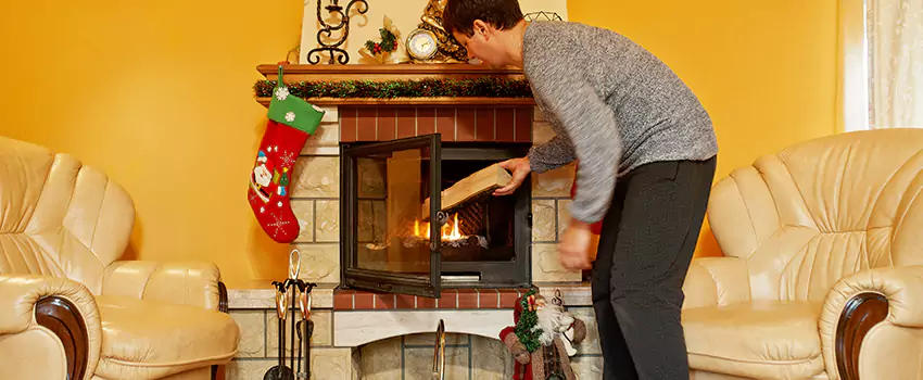 Rusted Metal Fireplace Restoration in Sun Prairie, Wisconsin